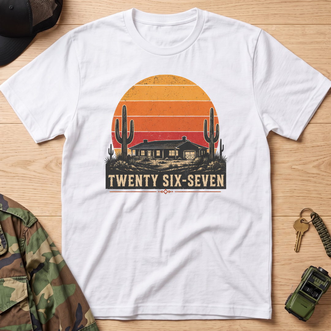 Vintage Desert Sunset Home 26-7 T-Shirt