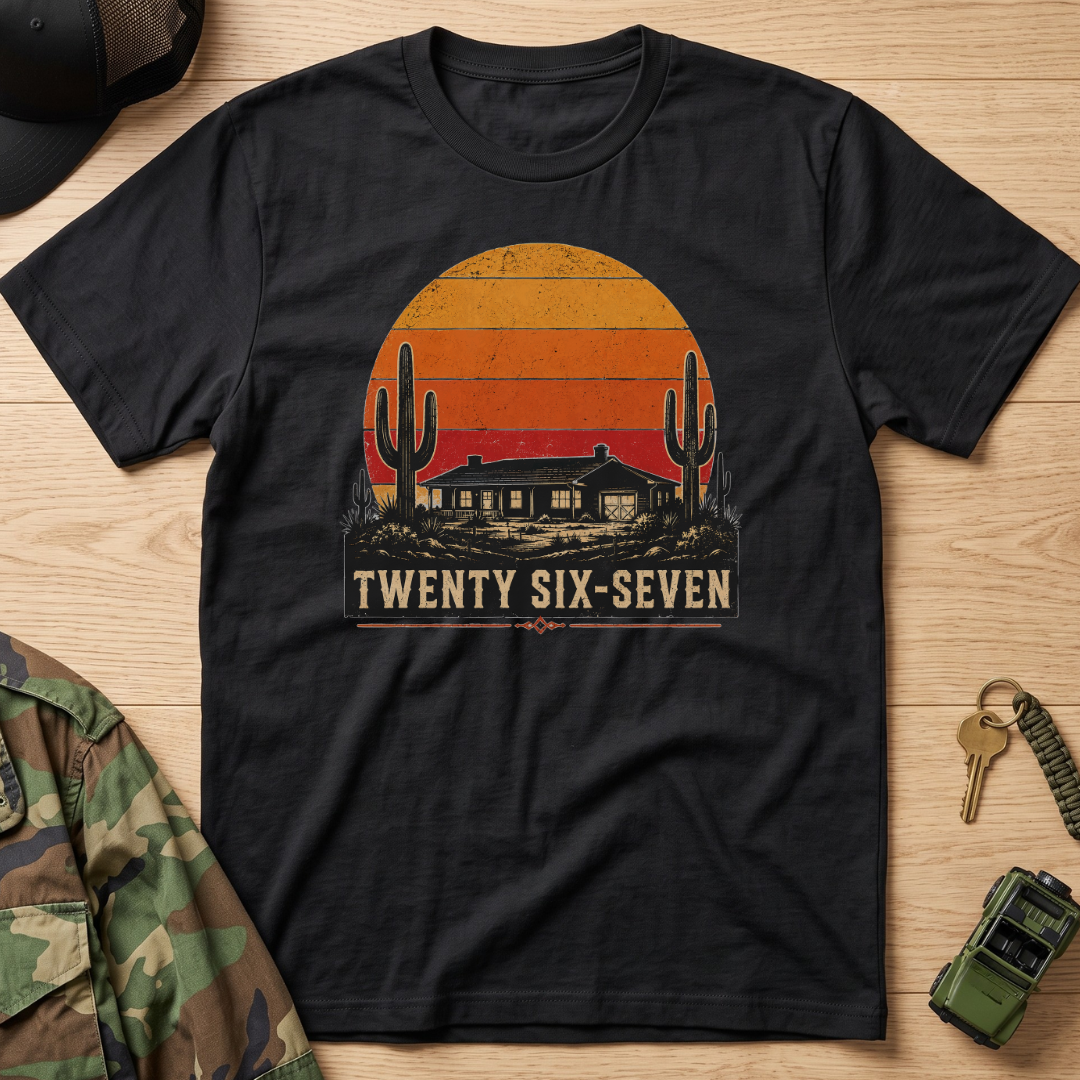 Vintage Desert Sunset Home 26-7 T-Shirt