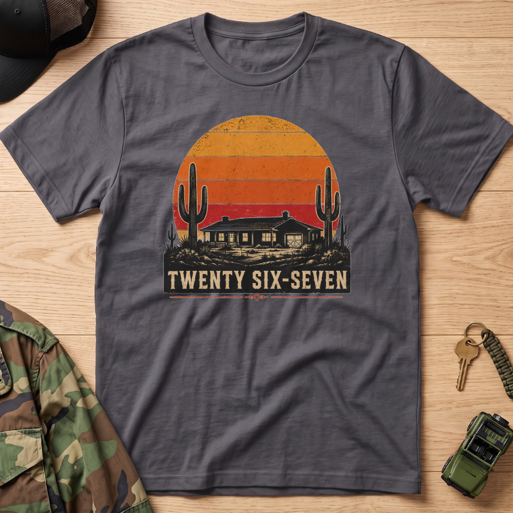 Vintage Desert Sunset Home 26-7 T-Shirt