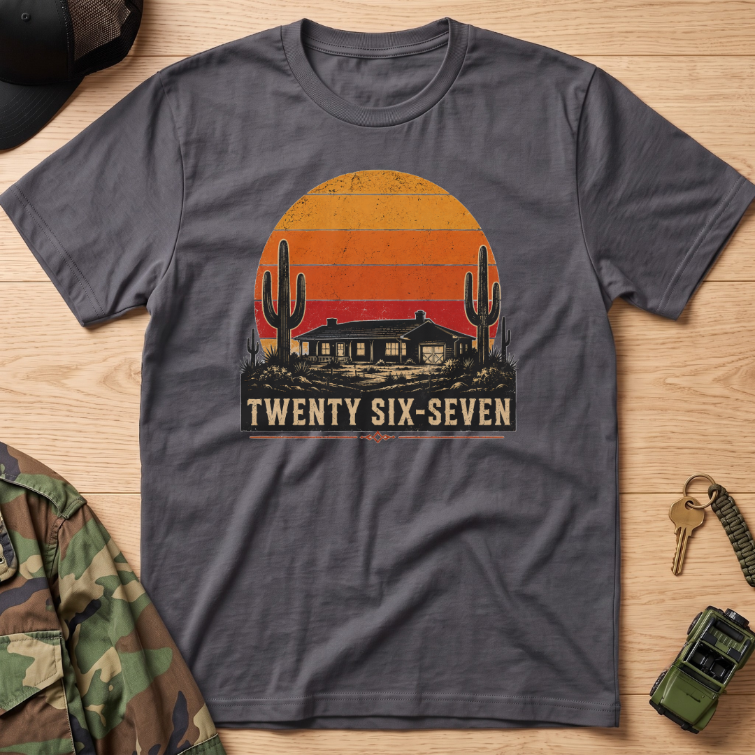 Vintage Desert Sunset Home 26-7 T-Shirt