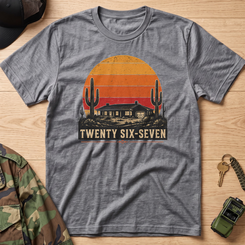 Vintage Desert Sunset Home 26-7 T-Shirt
