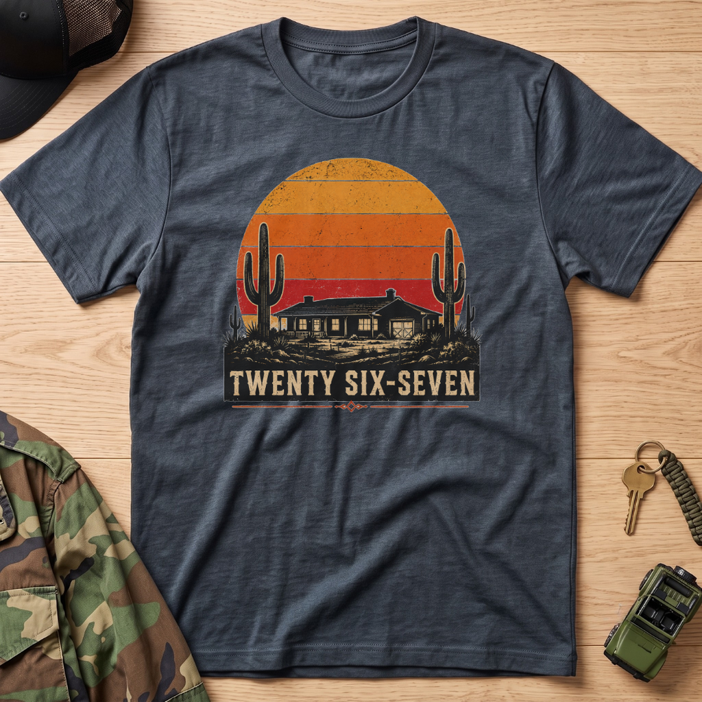 Vintage Desert Sunset Home 26-7 T-Shirt