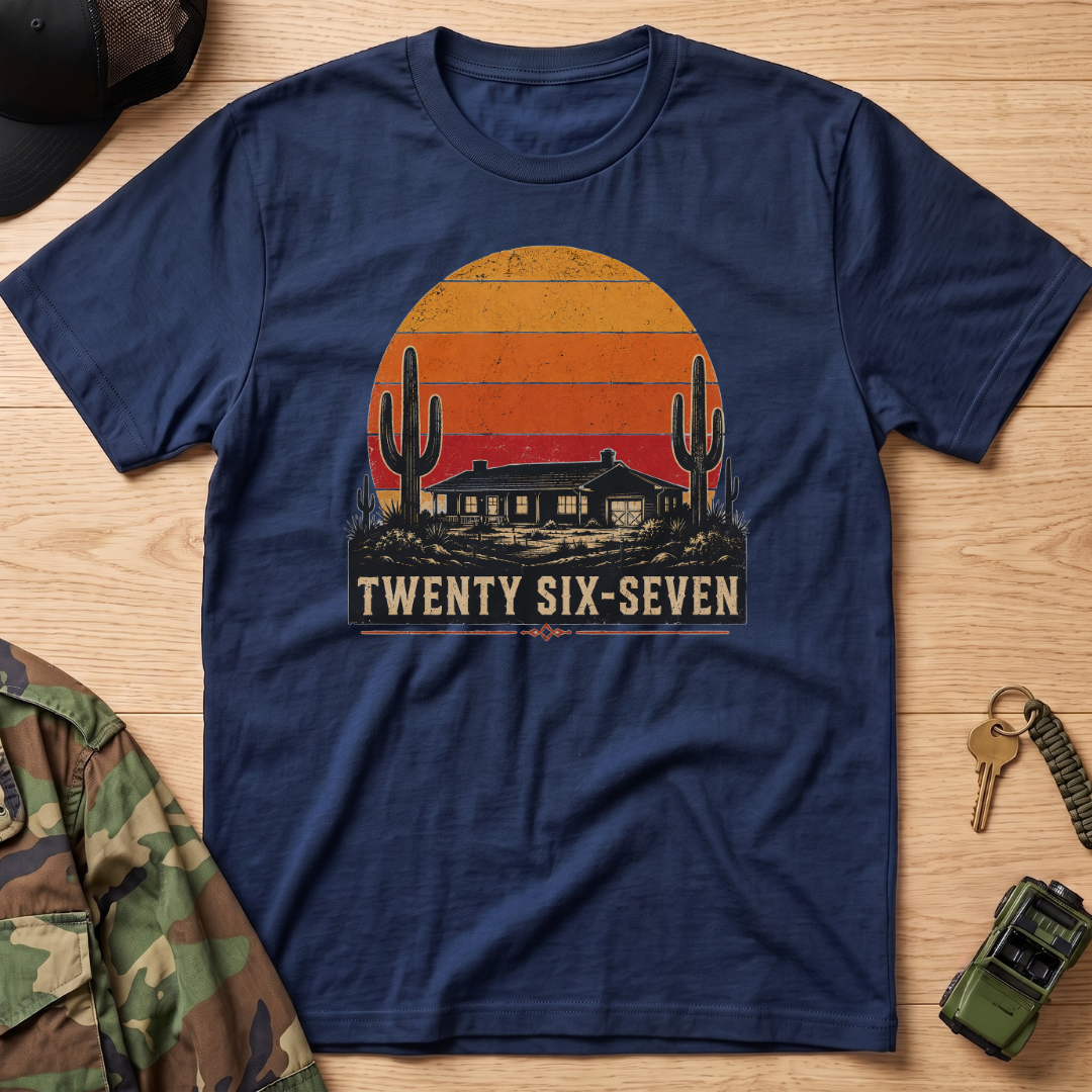 Vintage Desert Sunset Home 26-7 T-Shirt