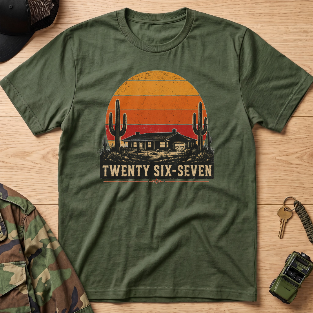 Vintage Desert Sunset Home 26-7 T-Shirt