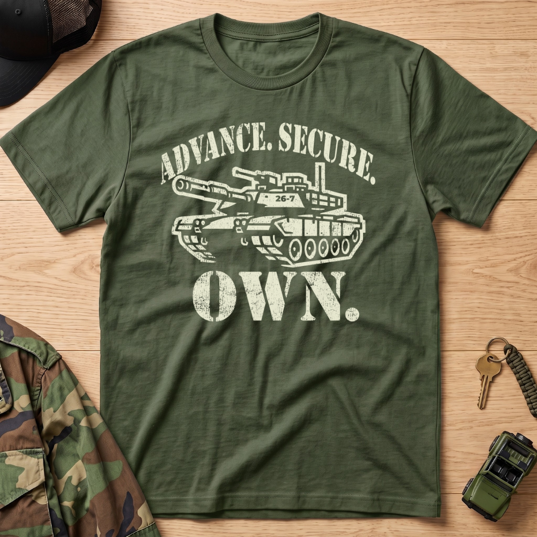 Advance. Secure. Own. Vintage Military Tank T-Shirt